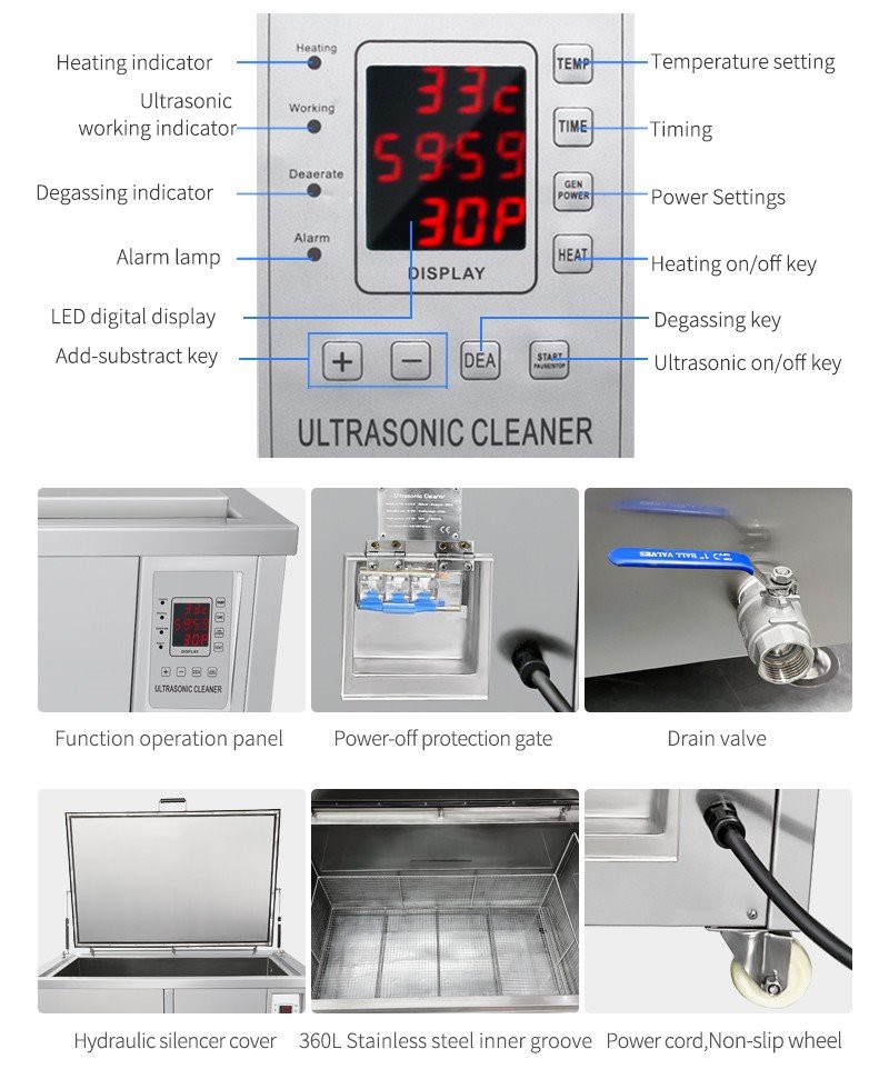 300L Big Industrial Ultrasonic Cleaner